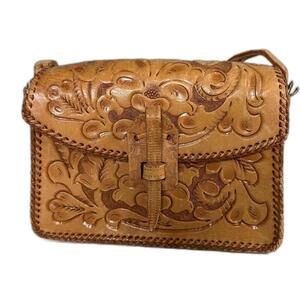 Vintage Clifton's Leather Pressed Handbag